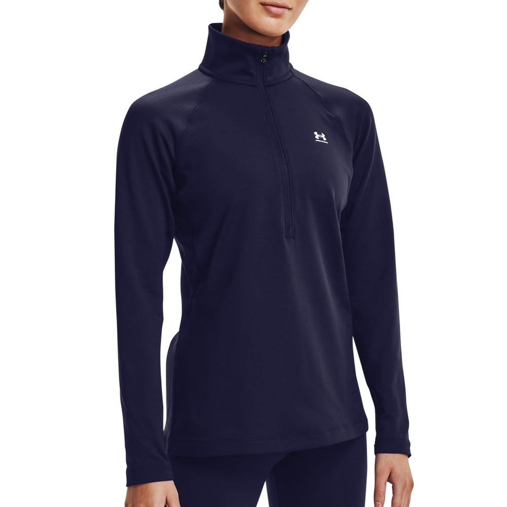 Under Armour Women's UA Authentics ColdGear 1/2 Zip Jacket Black Small (0064)